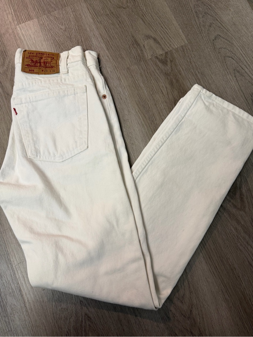 Vintage 90’s Levi's Off-White 100% Cotton Jeans